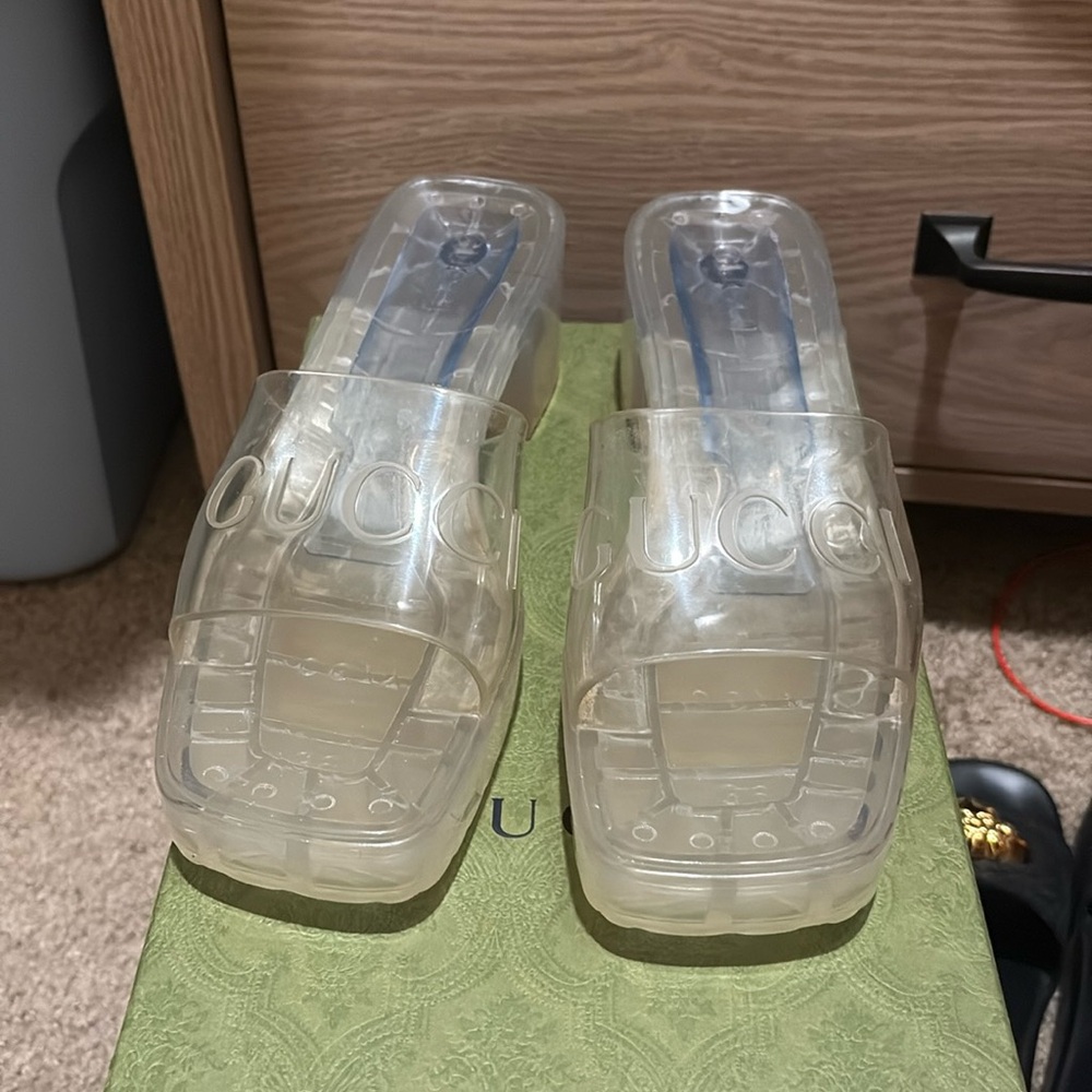 Gucci Transparent Slide Sandals